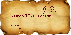 Gyurcsányi Dorisz névjegykártya